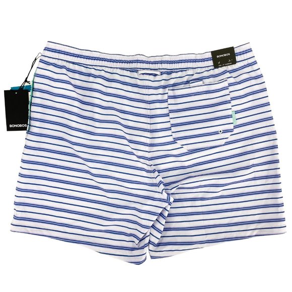 BONOBOS Banzai 7-Inch Stripe E-Waist Swim Trunks - Picture 10 of 15